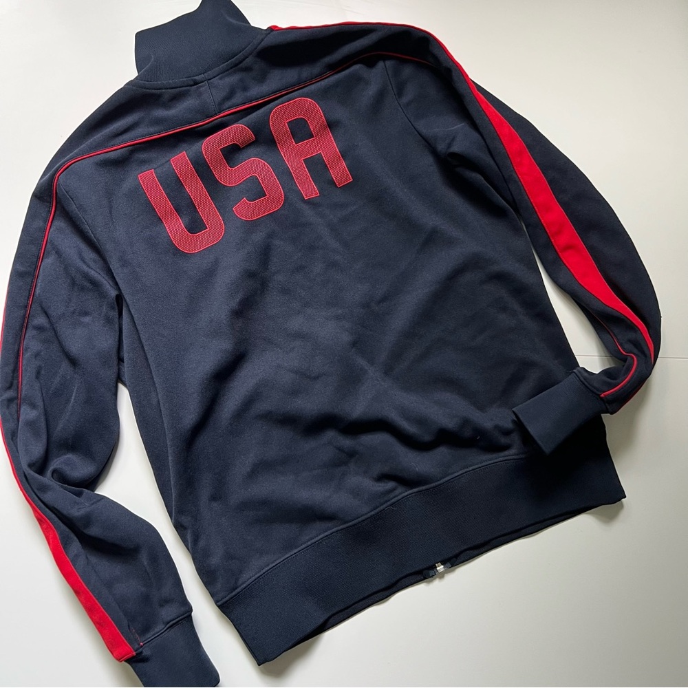 NIKE Team USA Navy and Red Performance Jacket Men’s Medium (M) 🇺🇸 - Picture 2 of 5